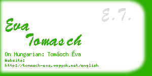 eva tomasch business card