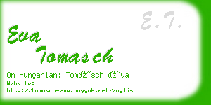 eva tomasch business card